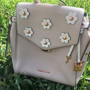 Michael Kors Rose Gold floral stud backpack